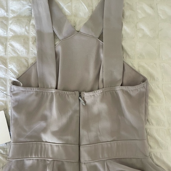 Lulu's Gray Forevermore Halter A-Line Dress - Picture 9 of 11